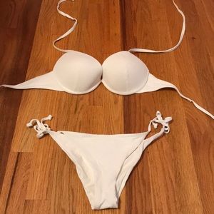 NWOT white pushup bikini